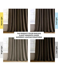 Half Price Drapes Java Signature Extra Wide Velvet Blackout Curtain