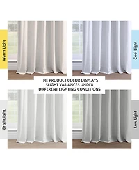 Half Price Drapes Crisp White French Linen Room Darkening Curtain