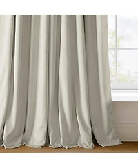 Half Price Drapes Porcelain White Signature Velvet Blackout Curtain