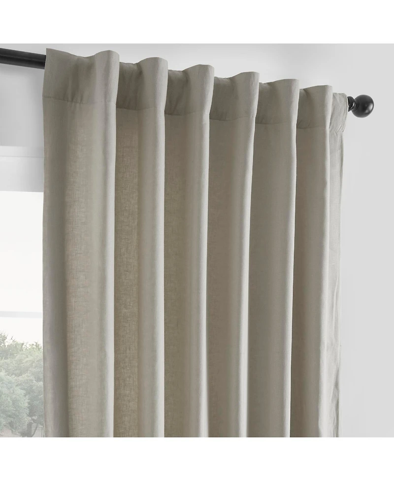 Half Price Drapes Fresh Khaki French Linen Room Darkening Curtain