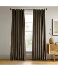 Half Price Drapes Java Signature Velvet Blackout Curtain