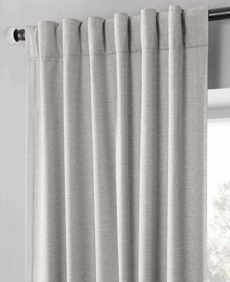 Half Price Drapes Boho Chic Faux Linen Blackout Curtain Pair (2 Panels