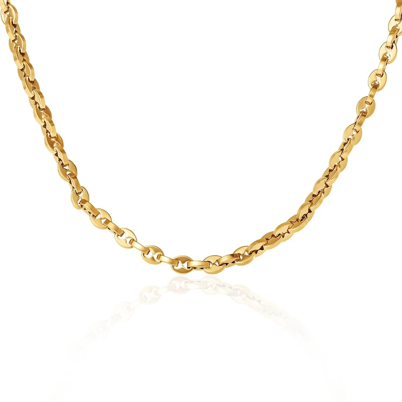 Lucky Brand Men s Gold Tone Link 22'' Chain Necklace, Polished Finish