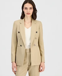 Anne Klein Women's Faux Double-Breasted Open-Front Jacket