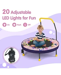 Skonyon Mini Trampoline Folding Small Rebounder for Kids with Lights