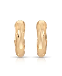 Ettika Gold Plated Mini Molten Hoop Earrings