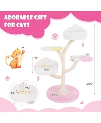 Skonyon Multi-Layer Cat Tree Cat Tower with 2 Cat Perches 2 Platforms