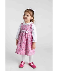 Florence Eiseman Baby Girls Floral Corduroy Jumper With Flowers