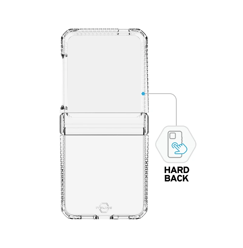 ITSkins Hybrid_R Clear Hinge Case for Samsung Galaxy Z Flip6