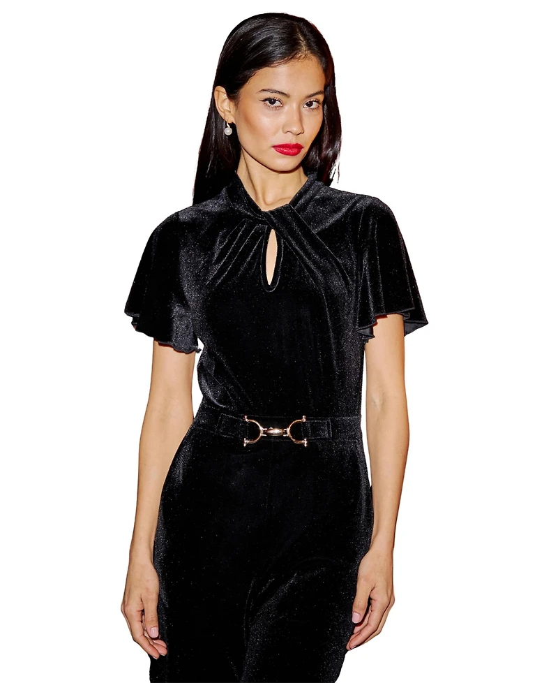 Yumi Women's Check Wrap Skirt With Buckle