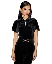 Yumi Women's Check Wrap Skirt With Buckle