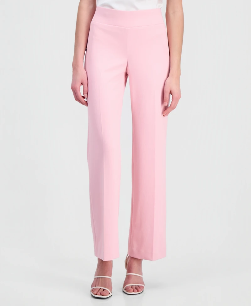 Anne Klein Women's High-Rise Wide-Leg Pull On Pants