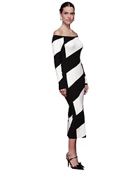 Avec Les Filles Women's Off-The-Shoulder Midi Sweater Dress