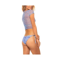 Guria Beachwear Women's Mesh Cropped Tee Cover-up