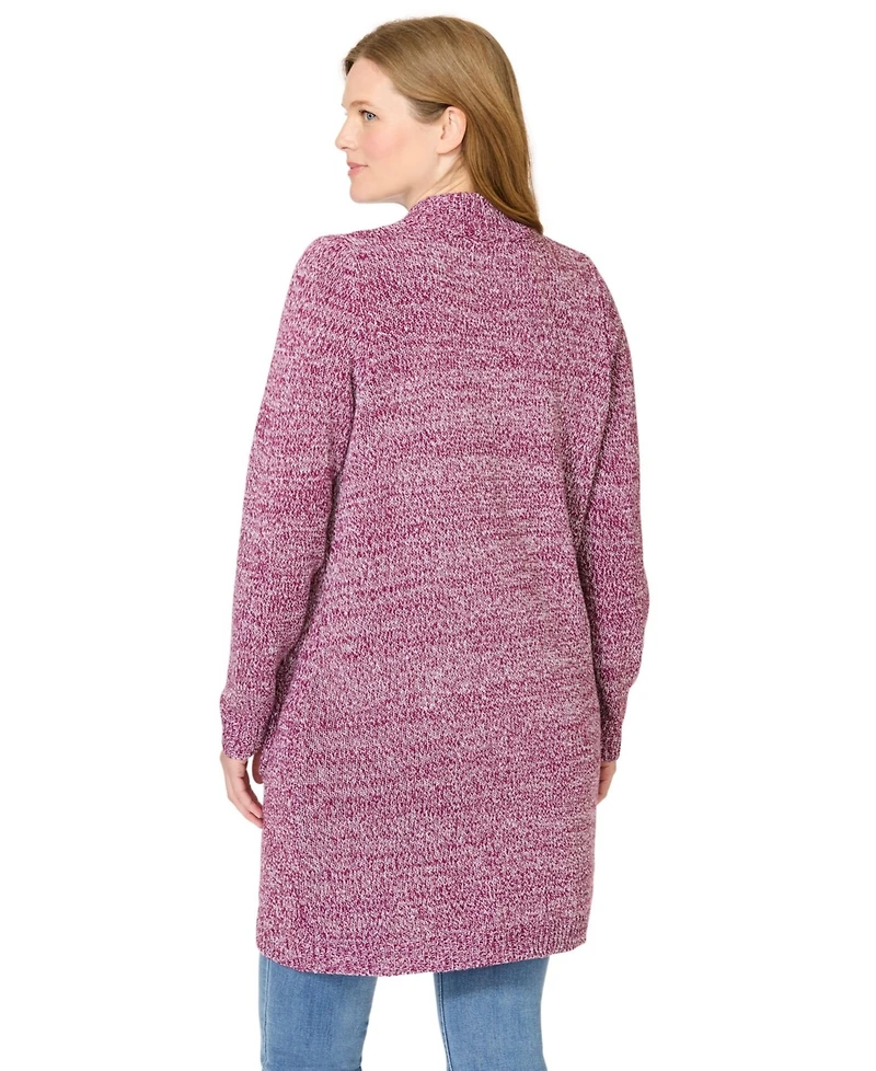 Woman Within Plus Marled Sweater Jacket
