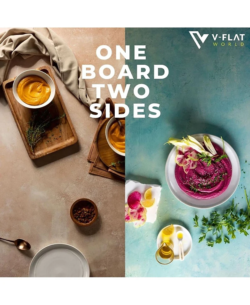 V-flat World 30x40" Double Sided Duo Board Backdrop, Miami Sky/Sahara Sand