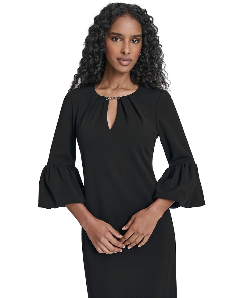 Jessica Howard Women's Bubble-Sleeve Sheath Dress