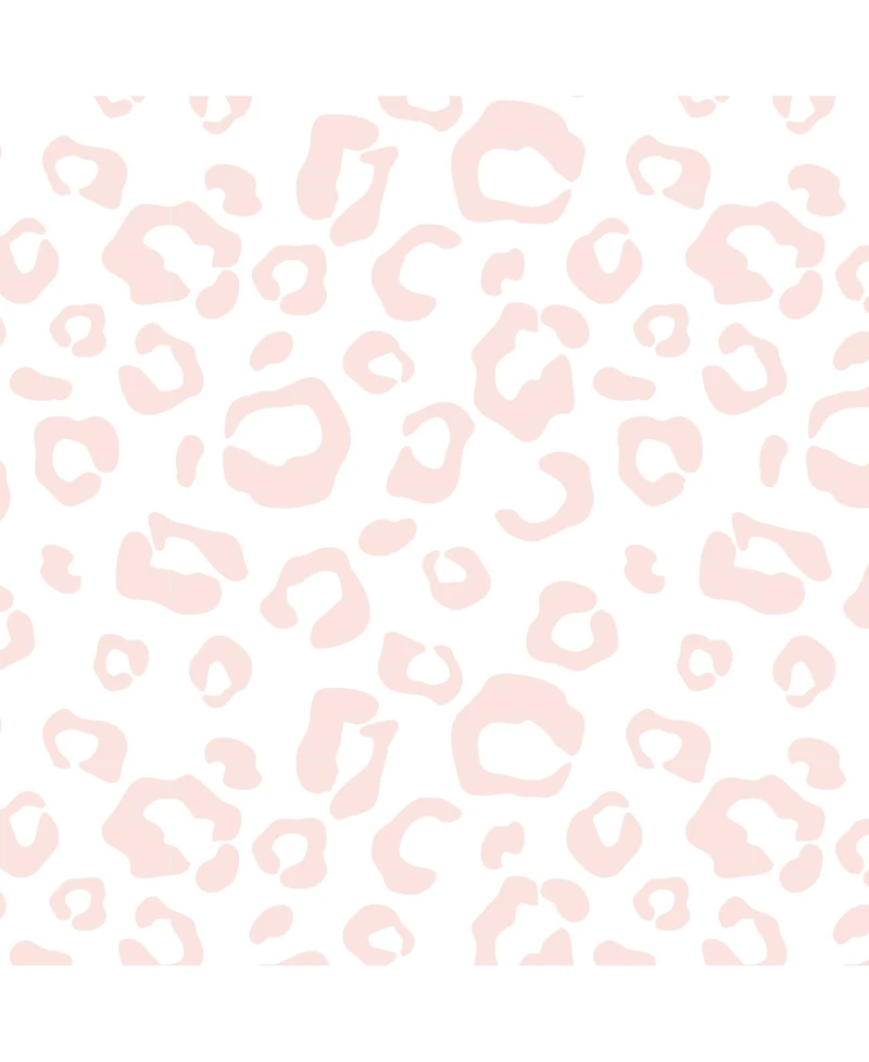 Lambs & Ivy Signature Pink/White Leopard Organic Cotton Fitted Crib Sheet