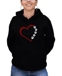 La Pop Art Women's Meow Heart Word Long Sleeve Sweatshirt