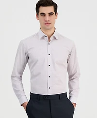 Men's Modern-Fit Circle Print Dress Shirt