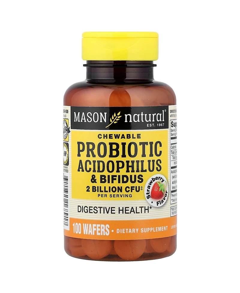 Mason Natural Probiotic Acidophilus with Bifidus 2 Billion Cfu Per Serving- A Healthy