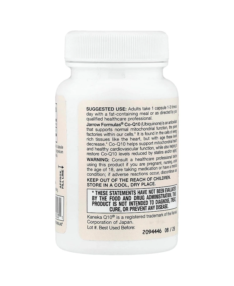 Jarrow Formulas Co-Q10 100 mg