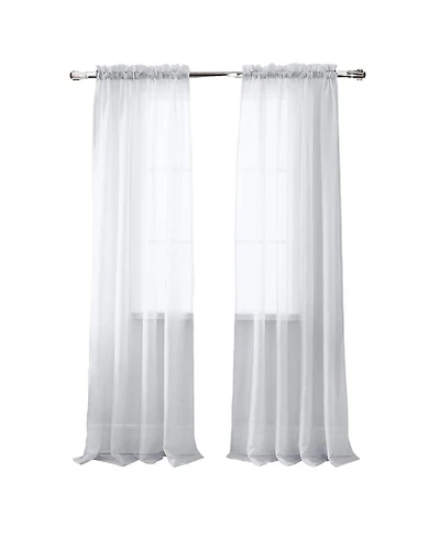 Rt Designer Collection Celine Sheer Luxurious Modern Design Curtain Panel 54" x 84