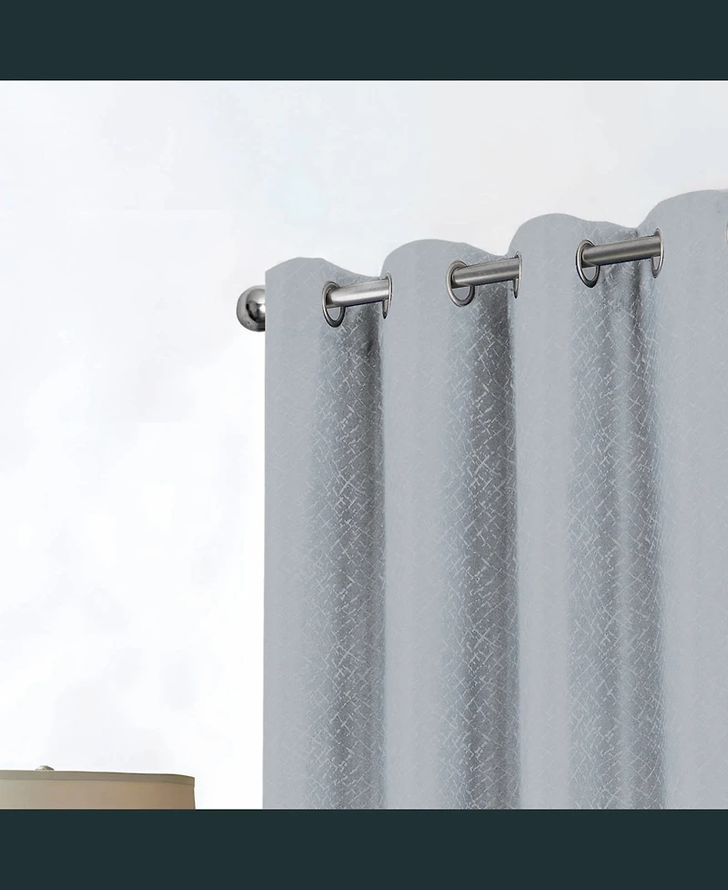 Rt Designer Collection Cassi Shimmer Jacquard 2 Pack Grommet Curtain Panel Pair 36" x 84