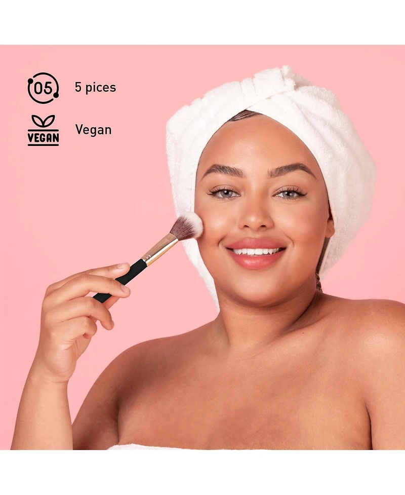 Pursonic Complete Beauty Set: Makeup Brushes, Facial Towels, Led Mirror & Blender Sponges