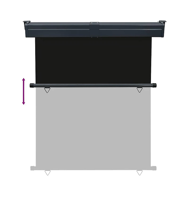 48424 Balcony Side Awning 57.1"x98.4" Black