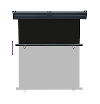 48424 Balcony Side Awning 57.1"x98.4" Black