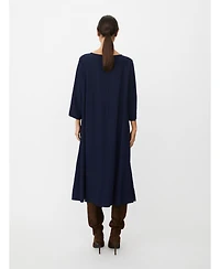 Masai Copenhagen Women's Nabia 3/4 Sleeve A-Line Midi Dress
