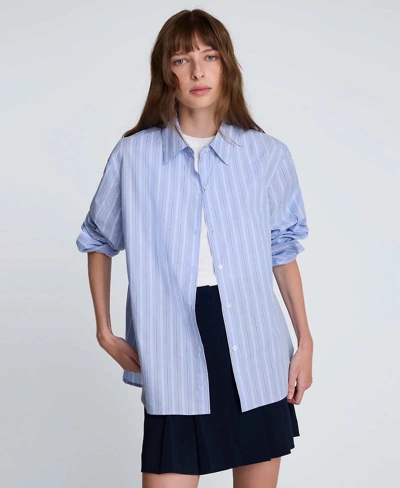 Kenneth Cole Women's Striped Button-Down Shirt