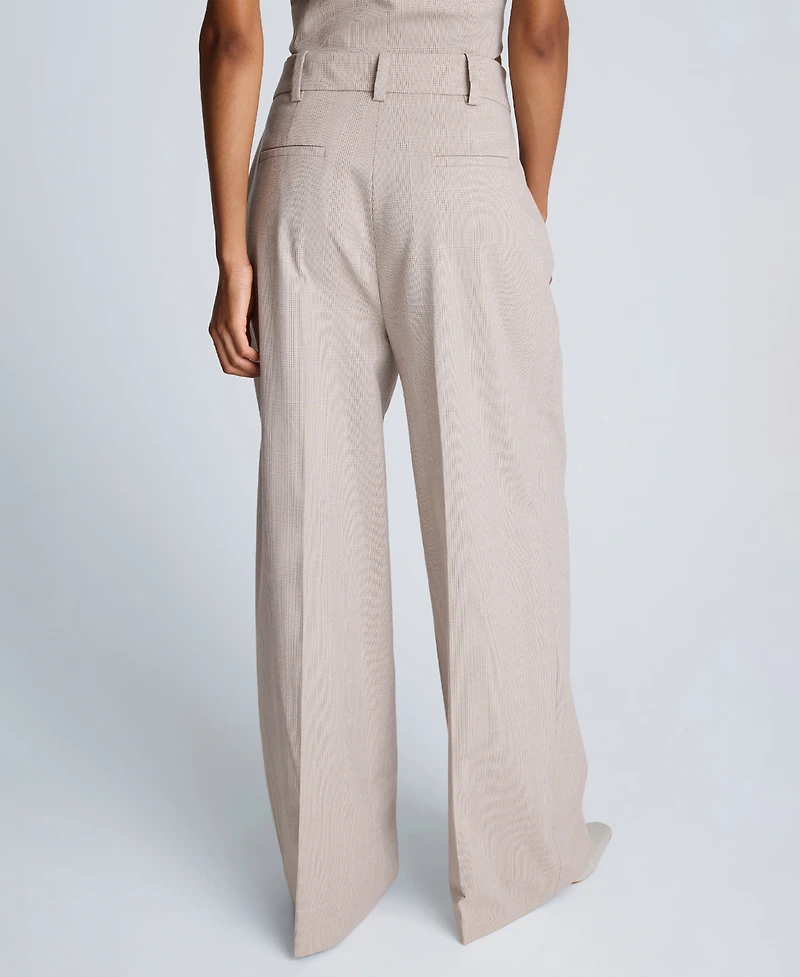 Kenneth Cole Women's Pleat Detail High Rise Pants