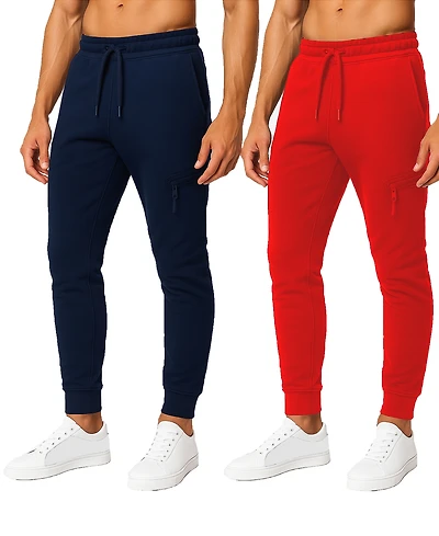 Blu Rock Men's Slim-Fit Tapered Tech Fleece Jogger Pants, 2-Pack