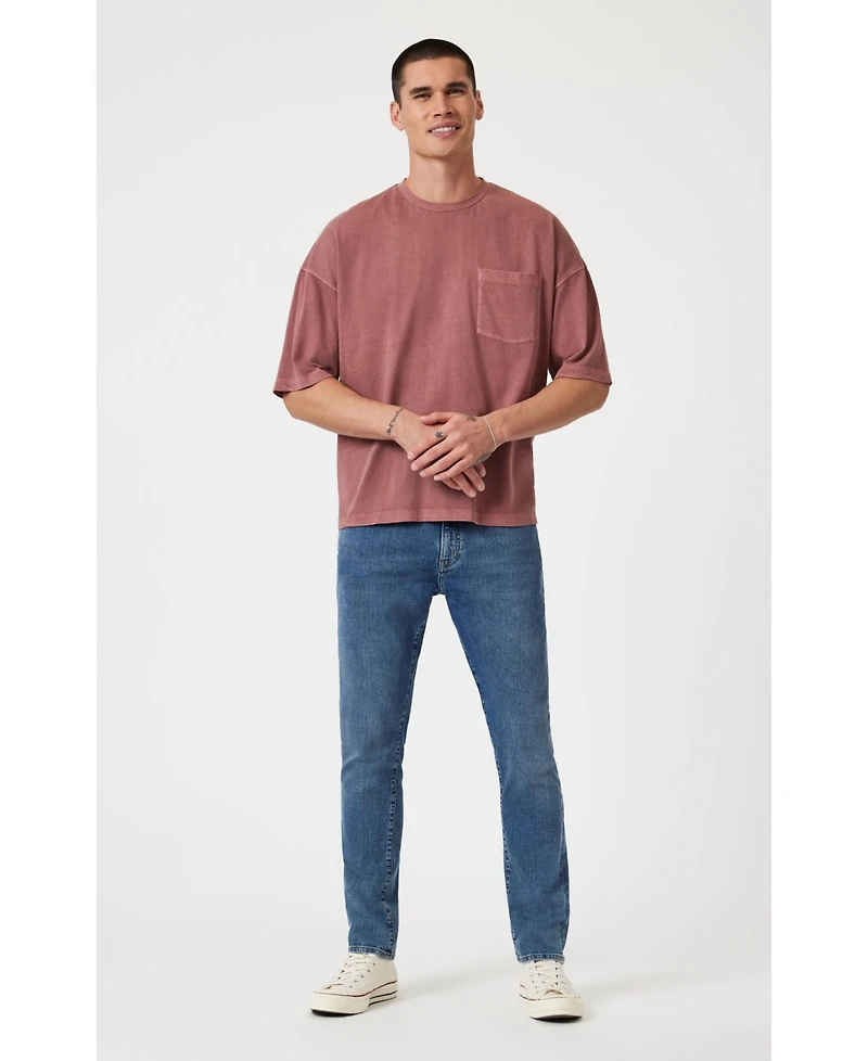 Mavi Men's Marcus Slim Straight Leg Light Brushed Selvedge Jeans