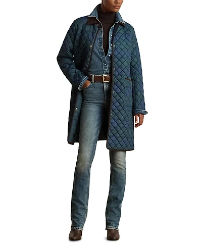 Lauren Ralph Women's Printed Quilted Coat