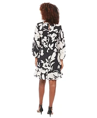 London Times Petite V-Neck Shift Dress