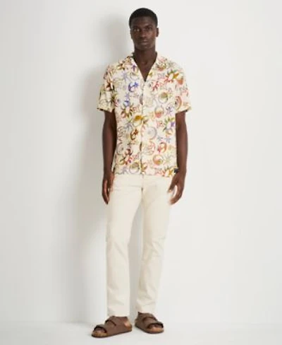 Scotch Soda Mens Printed Short Sleeve T Shirt Desert White Straight Leg Pant
