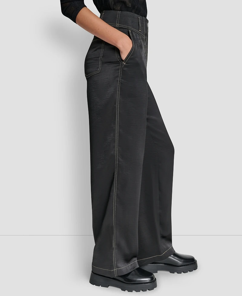 Dkny Women's Top Stitch Glazed Dressing Trousers
