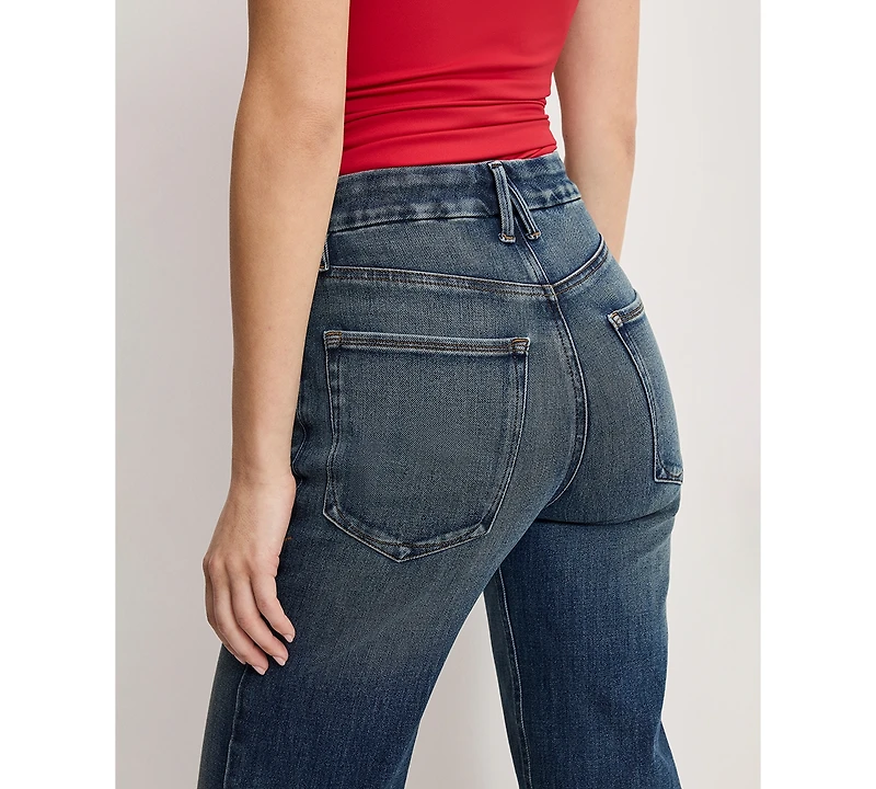 Good American Women's Straight Fit Jeans