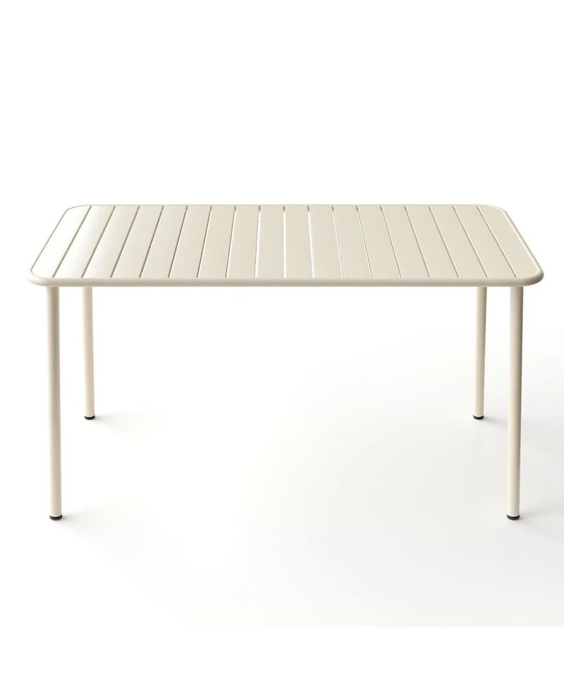 Streamdale Furniture Set of 1 with 4 chairs Sella Long Outdoor Dining Table