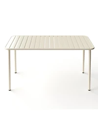 Streamdale Furniture Set of 1 with 4 chairs Sella Long Outdoor Dining Table