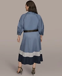 Donna Karan New York Plus Belted Shirtdress