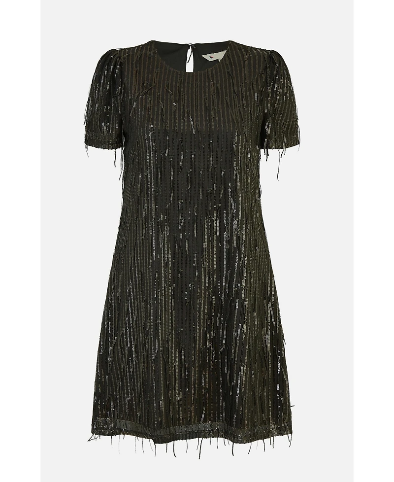 Yumi Women's Dripping Sequin Tunic Dress