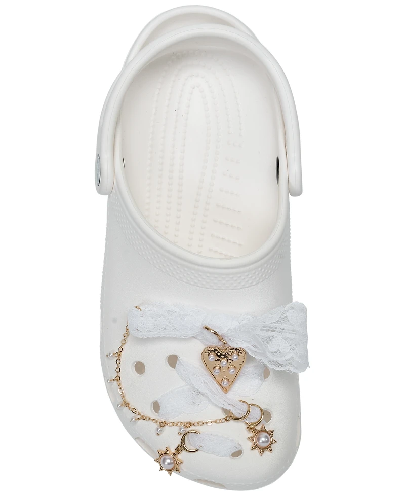 Crocs Jibbitz Laces and Pearls Charms Kit from Finish Line