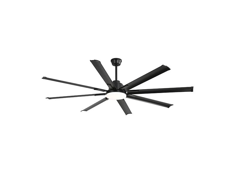 84-inch Modern Standard Black 8-Blade Led Ceiling Fan with Remote and Intelligent Control and Voice Function