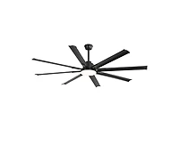 84-inch Modern Standard Black 8-Blade Led Ceiling Fan with Remote and Intelligent Control and Voice Function