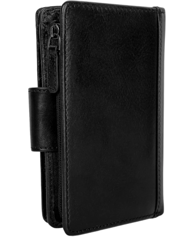 Mancini Pelle D'oro Rfid Secure Snap Trifold Wallet