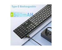 risokeys Wireless Keyboard and Mouse Combo- 2.4GHz Wireless Connection, Ultra Slim Silent Mouse and Keyboard, Adjustable 1600 Dpi, Black